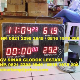 Display RS Timer Hitung Mundur Counting Down, Jam, Humidity dan Temperature